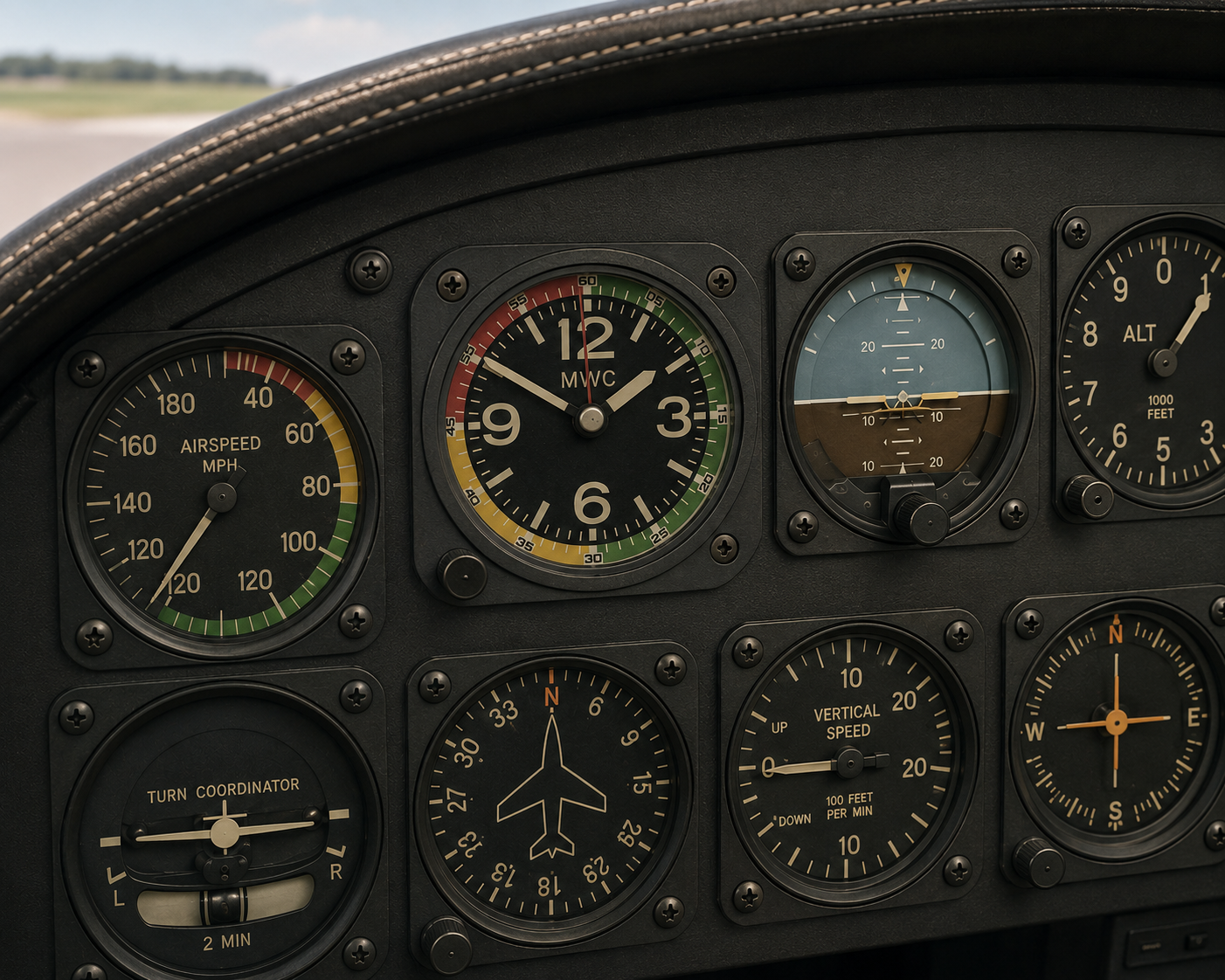 Horloge de cockpit / de bureau réplique en édition limitée de l'indicateur de vitesse en finition noire mate