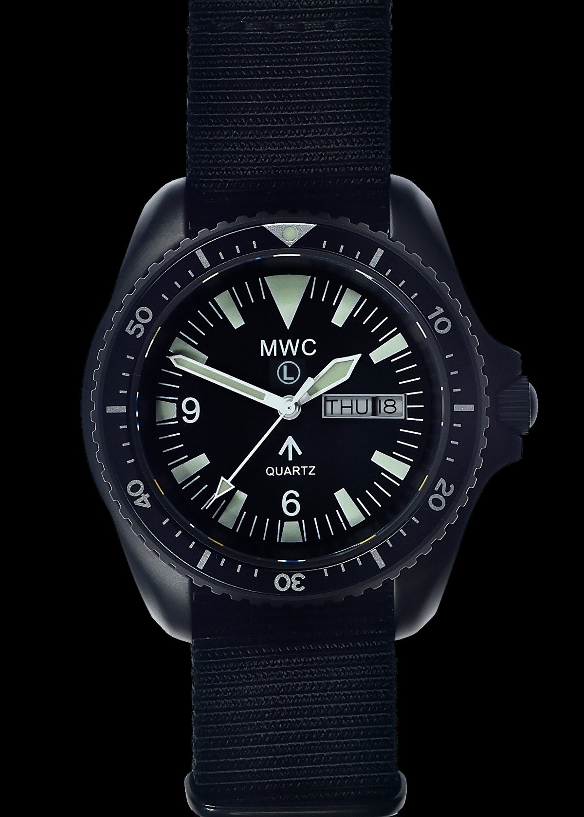 MWC 1999-2001 Pattern Quartz Day/Date Military Divers Watch in Covert