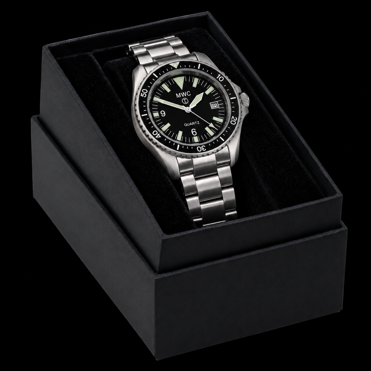 Reloj de buceo militar de cuarzo patrón NATO actual con cristal de zafiro y batería de 10 años - NÚMERO DE STOCK NATO NSN 6645-99-157-3496