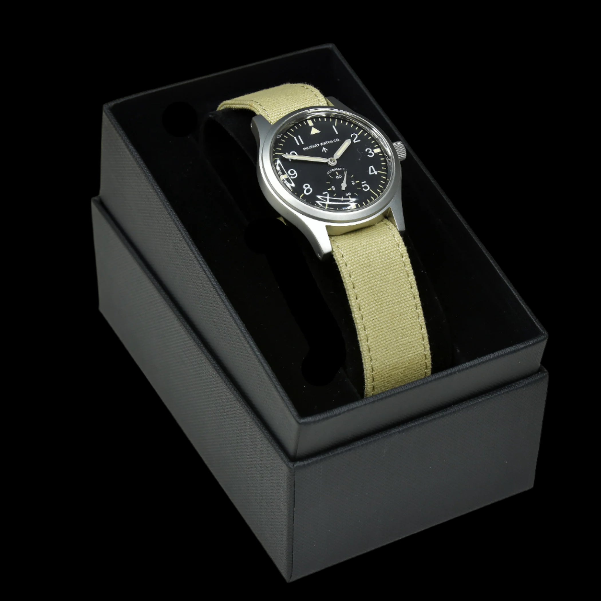 Reloj de servicio general MWC patrón "Dirty Dozen" de los años 1940/1950 con movimiento mecánico automático de cuerda automática