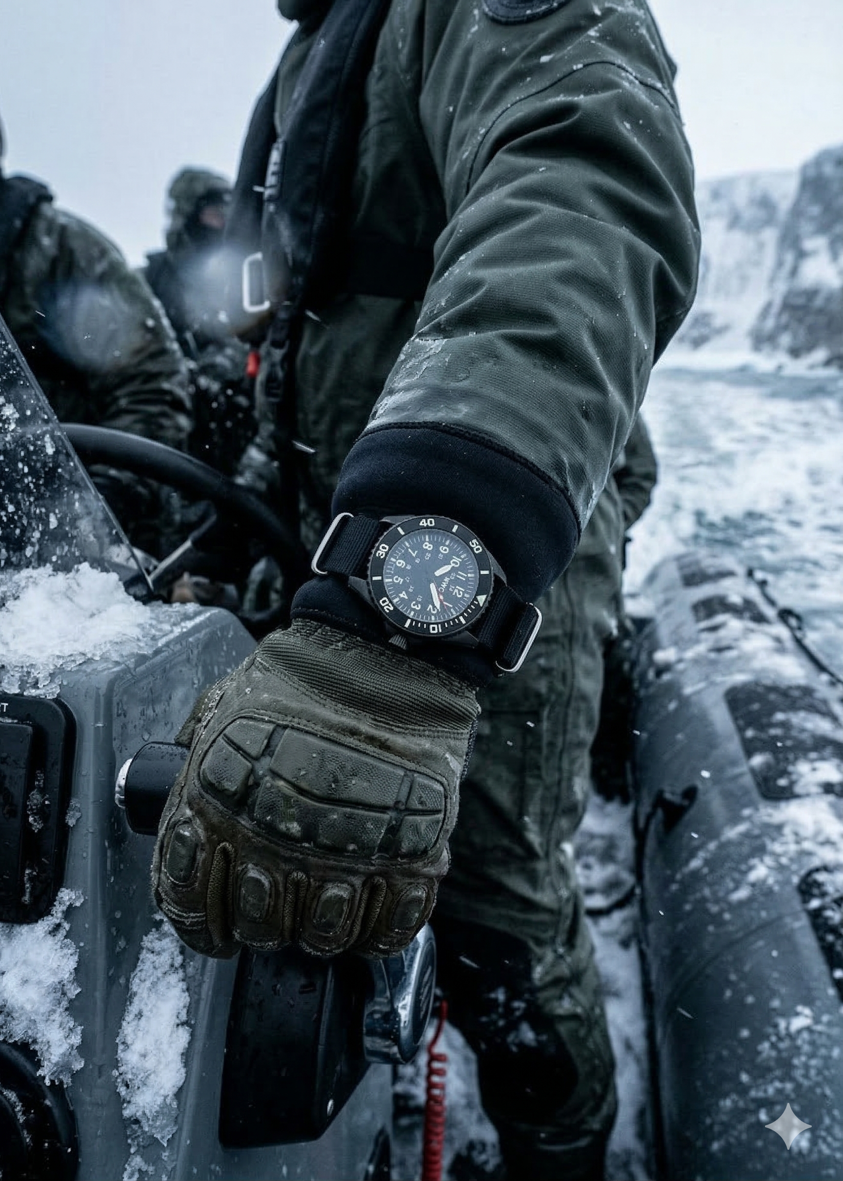 Montre de plongée militaire "Depthmaster" MWC étanche 100 atm / 3 280 pieds / 1000 m avec boîtier en titane PVD, GTLS et valve à hélium (Automatique)