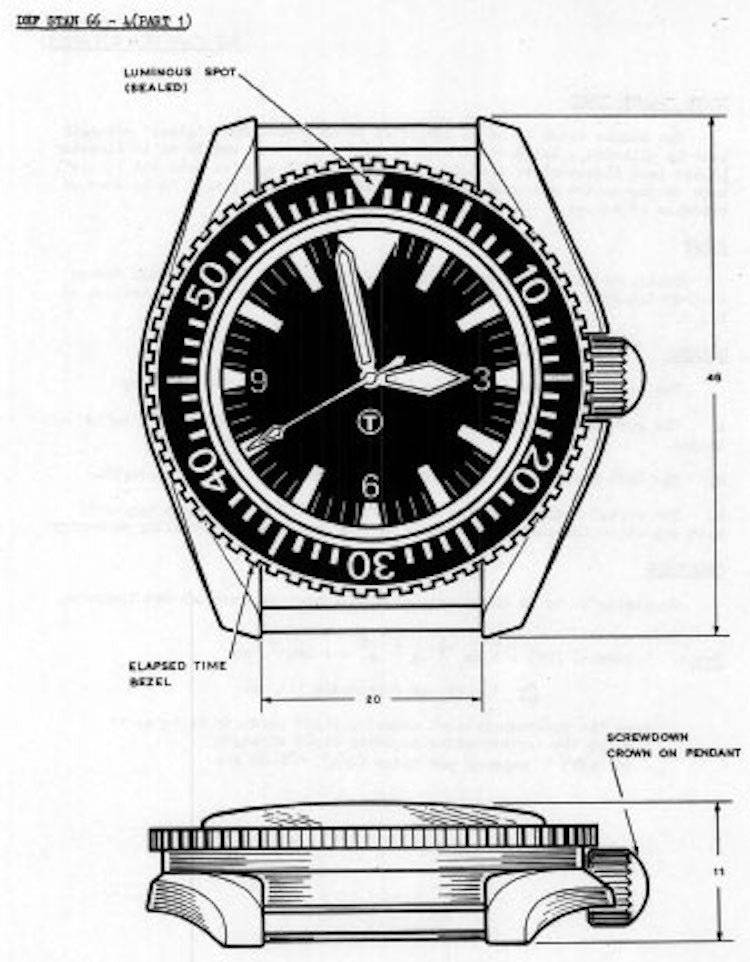 Reedición del Reloj de Buceo Militar de Cuarzo de Acero PVD Negro MWC 2001 – Construido según la Especificación Original