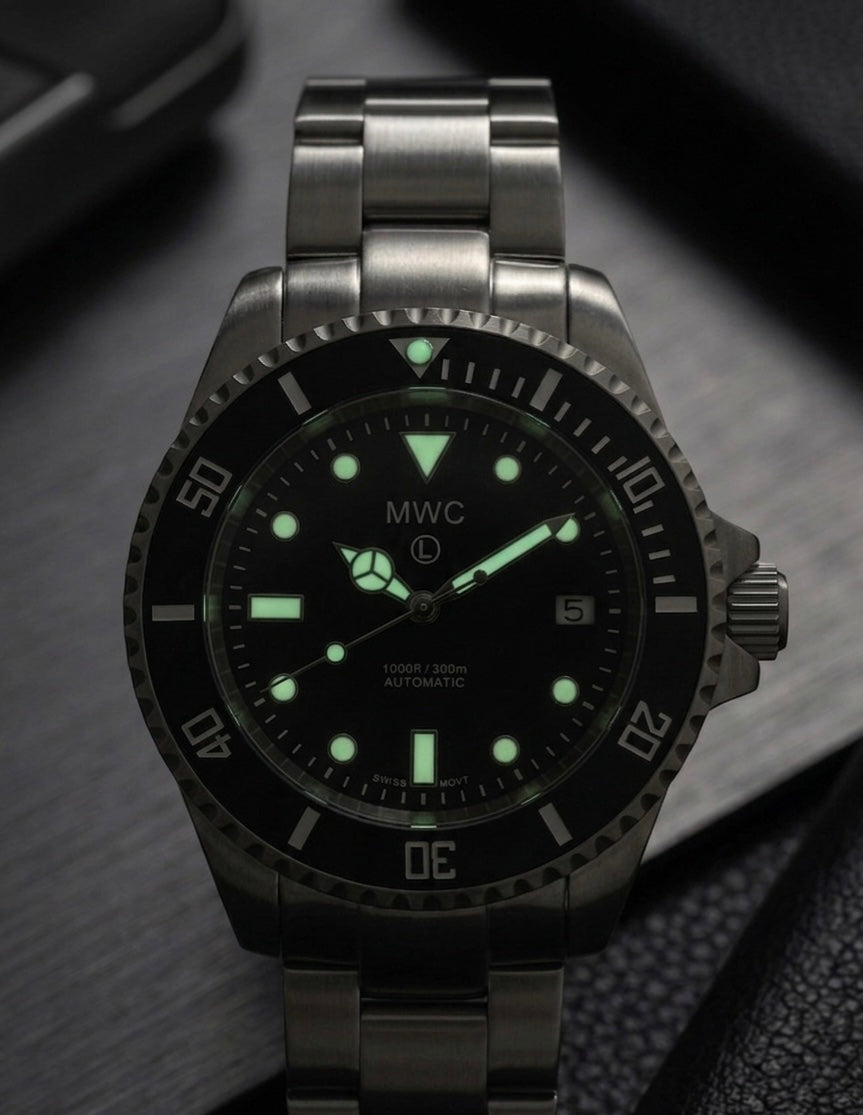 MWC Professionelle Militärtaucheruhr 300m – Schweizer Sellita SW200 Automatik, Saphirglas, Keramiklünette & Stahlarmband