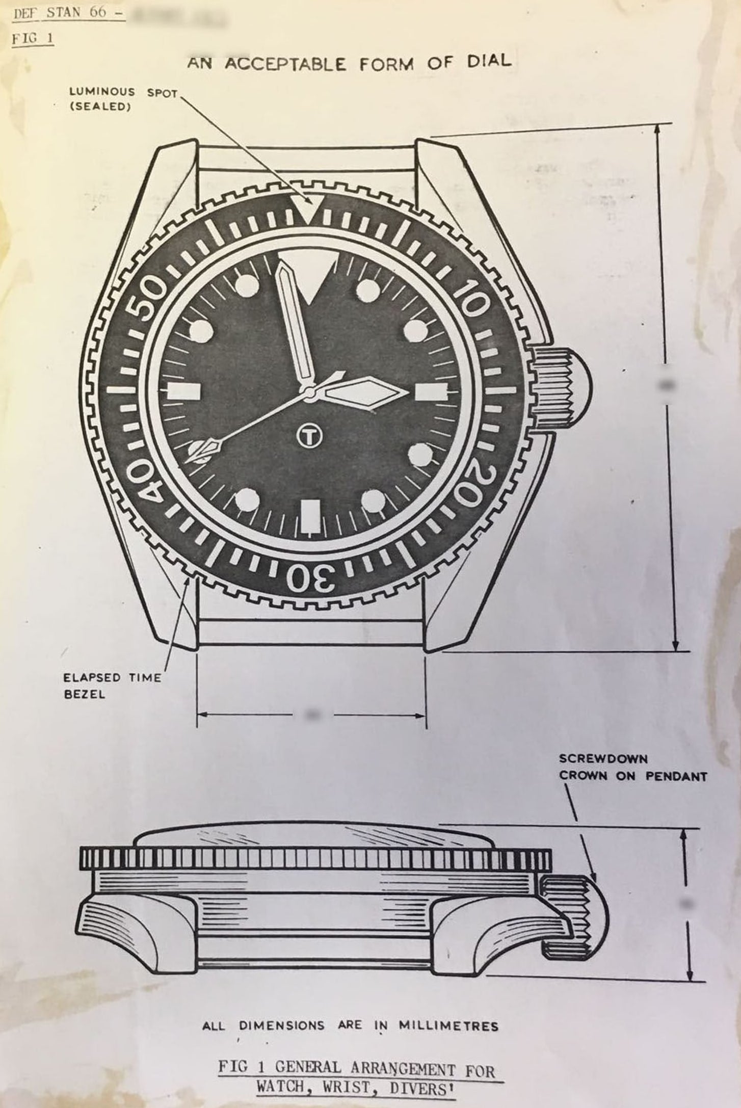 MWC Automatic Black PVD Military Divers Watch - Tritium / GTLS Illumination and Sapphire Crystal