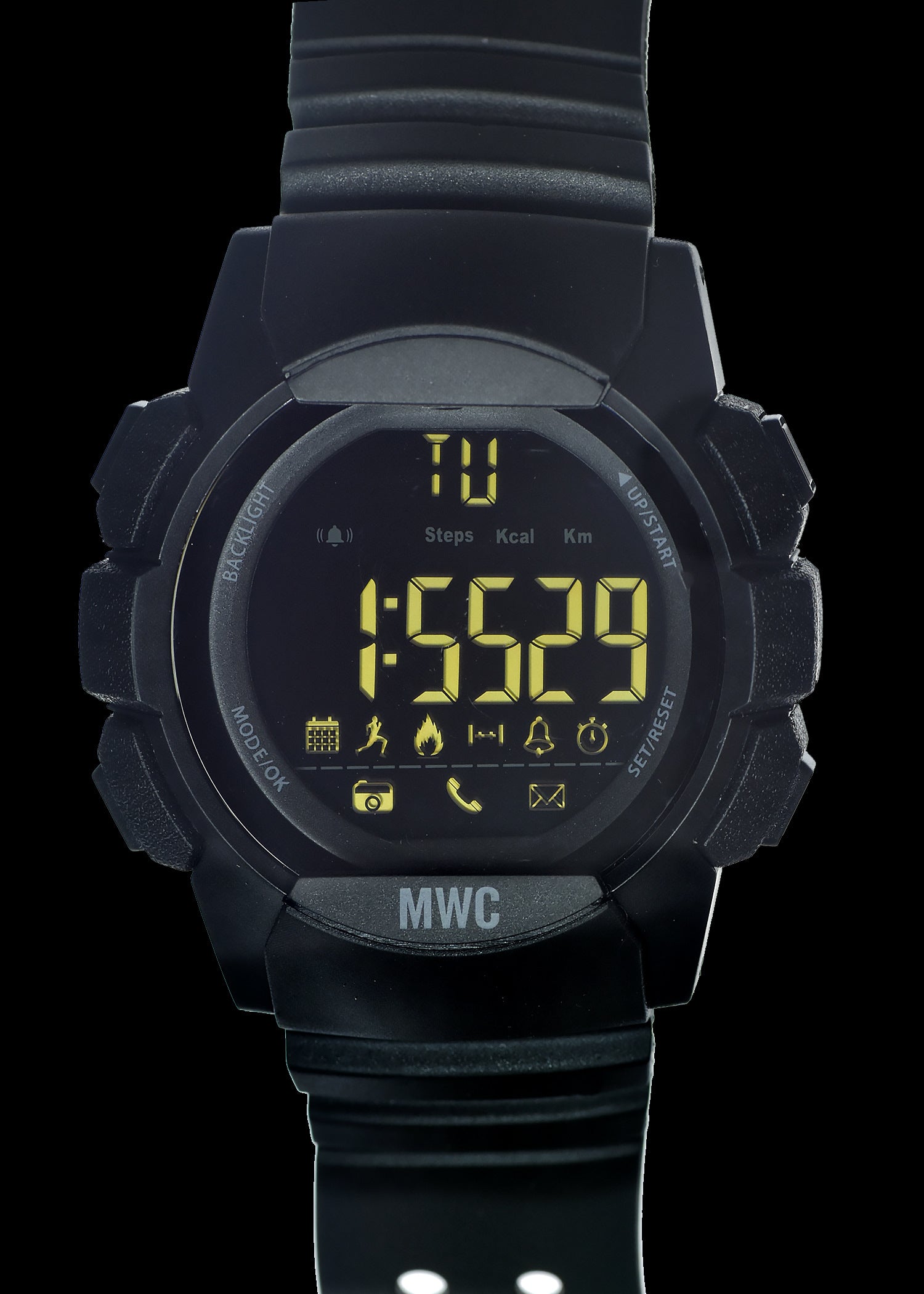 MWC Digital Multifunktions Militär Smartwatch mit Bluetooth, Schrittzähler, 100m (330ft) Wasserdichtigkeit, Fernkamera und Android / iOS Kompatibilität - Kleine Menge zum Räumen
