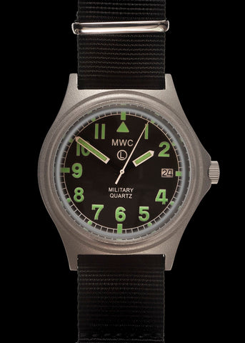 MWC G10 50m (165ft) Water Resistant NATO Pattern Military Watch with Sand Blasted Case Finish, Fixed Strap Bars and 60 Month Battery Life