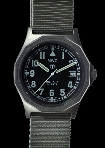 MWC G10 50m Water Resistant PVD Stealth with Battery Hatch, Solid Strap Bars and 60 Month Battery Life