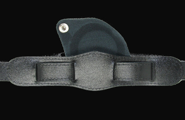 20mm Black 1950s Pattern Leather Military Watch Strap with Protective Face Cover  - Slight Seconds to Clear at just 25% of the normal price!