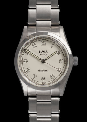 Elvia 1950s Pattern 25 Jewel Automatic Watch with Retro Luminous Paint, Sapphire Crystal with a Retro 1950s Style Bracelet - Brand New Ex Photographic and Promotion Watch Reduced