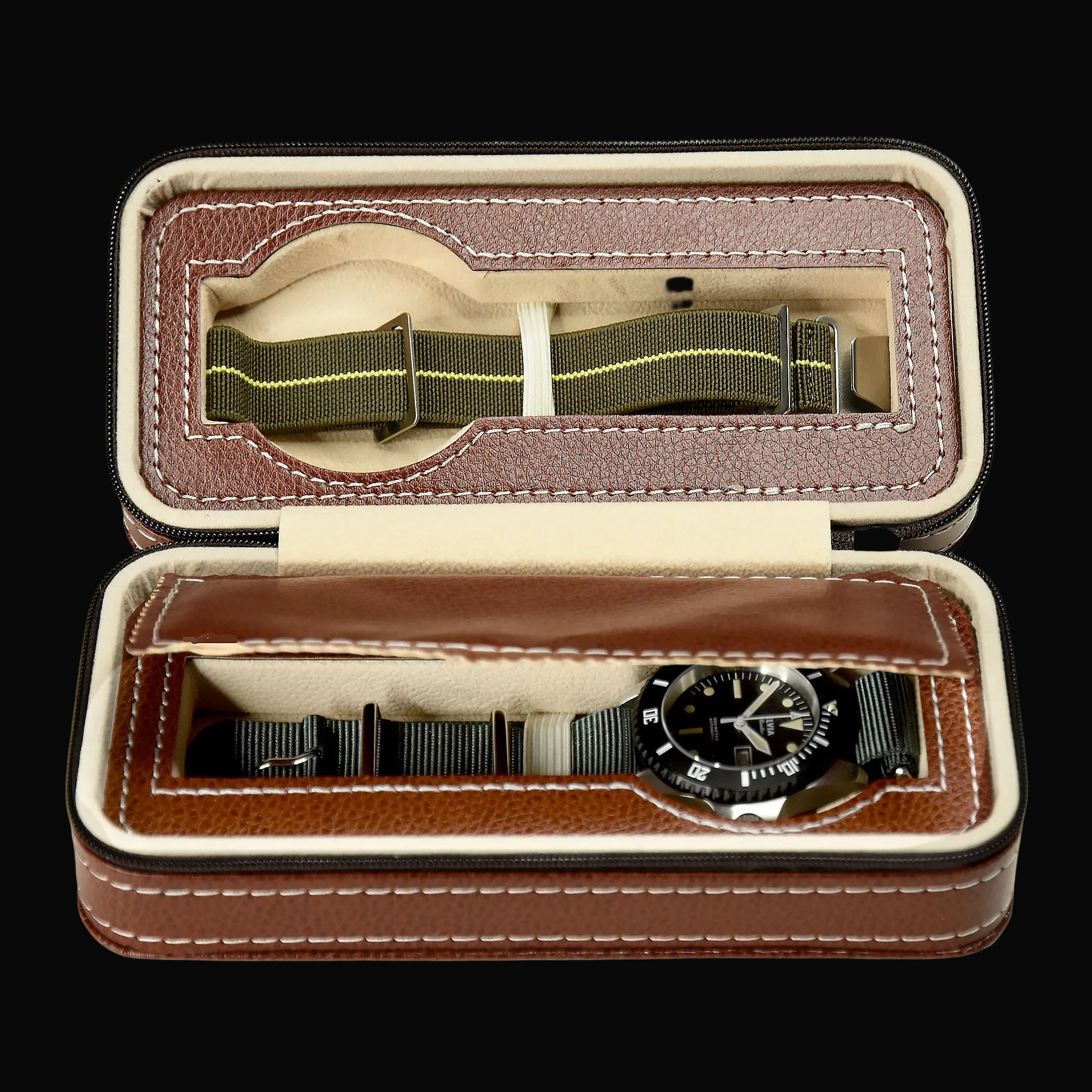 ELVIA Automatische Militärtaucheruhr mit Saphirglas und 24 Rubinlager Automatikwerk