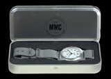 MWC G10 LM Non Date Stainless Steel Military Watch with White Dial, Non Date Version on Admiralty Grey Strap)