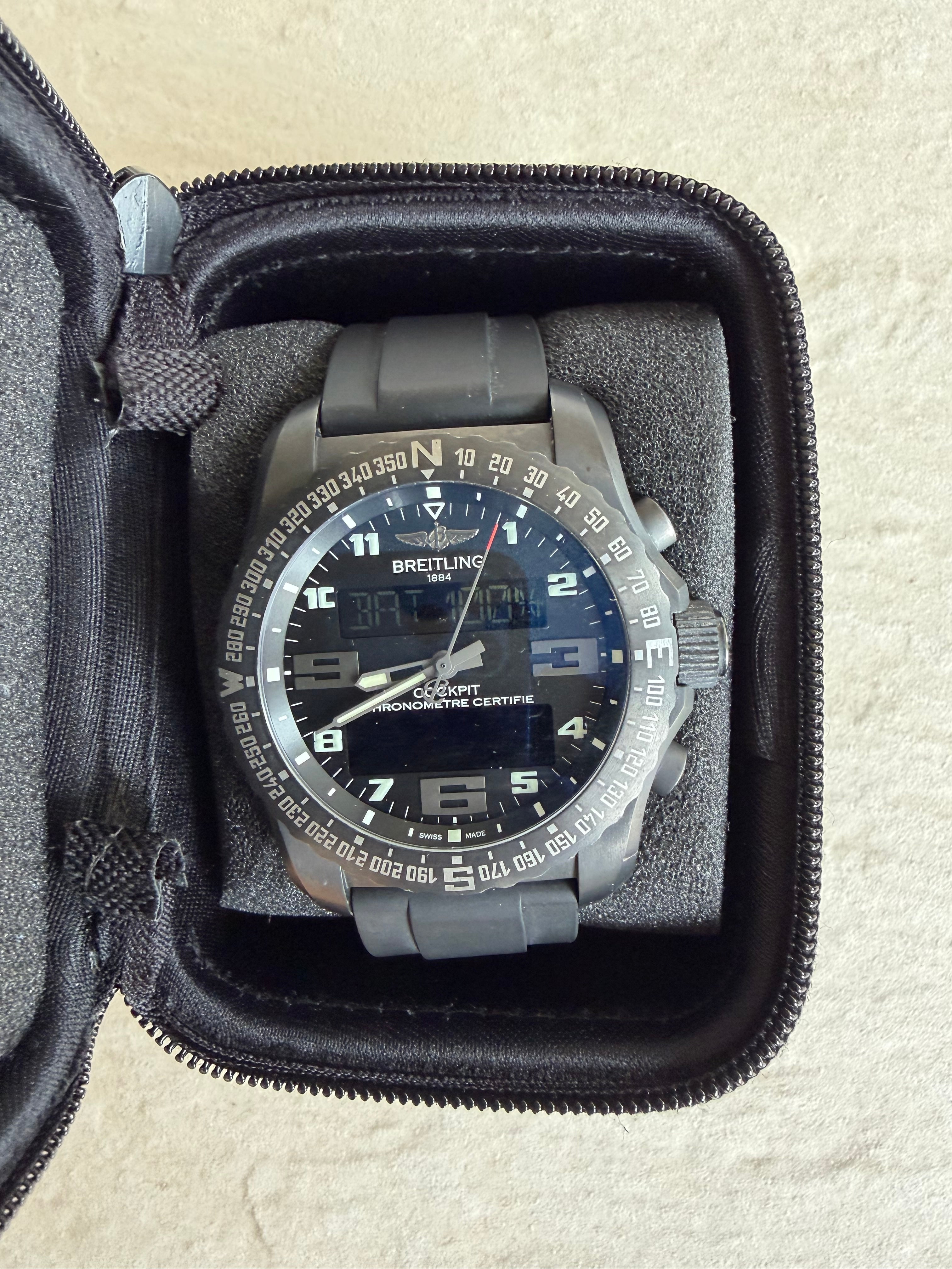 Montre Pilote Breitling Cockpit B50 - Excellent État (Numéro de Série : 1807244) ARRIVÉE PRÉVUE LE 29 MARS AU BUREAU DU ROYAUME-UNI