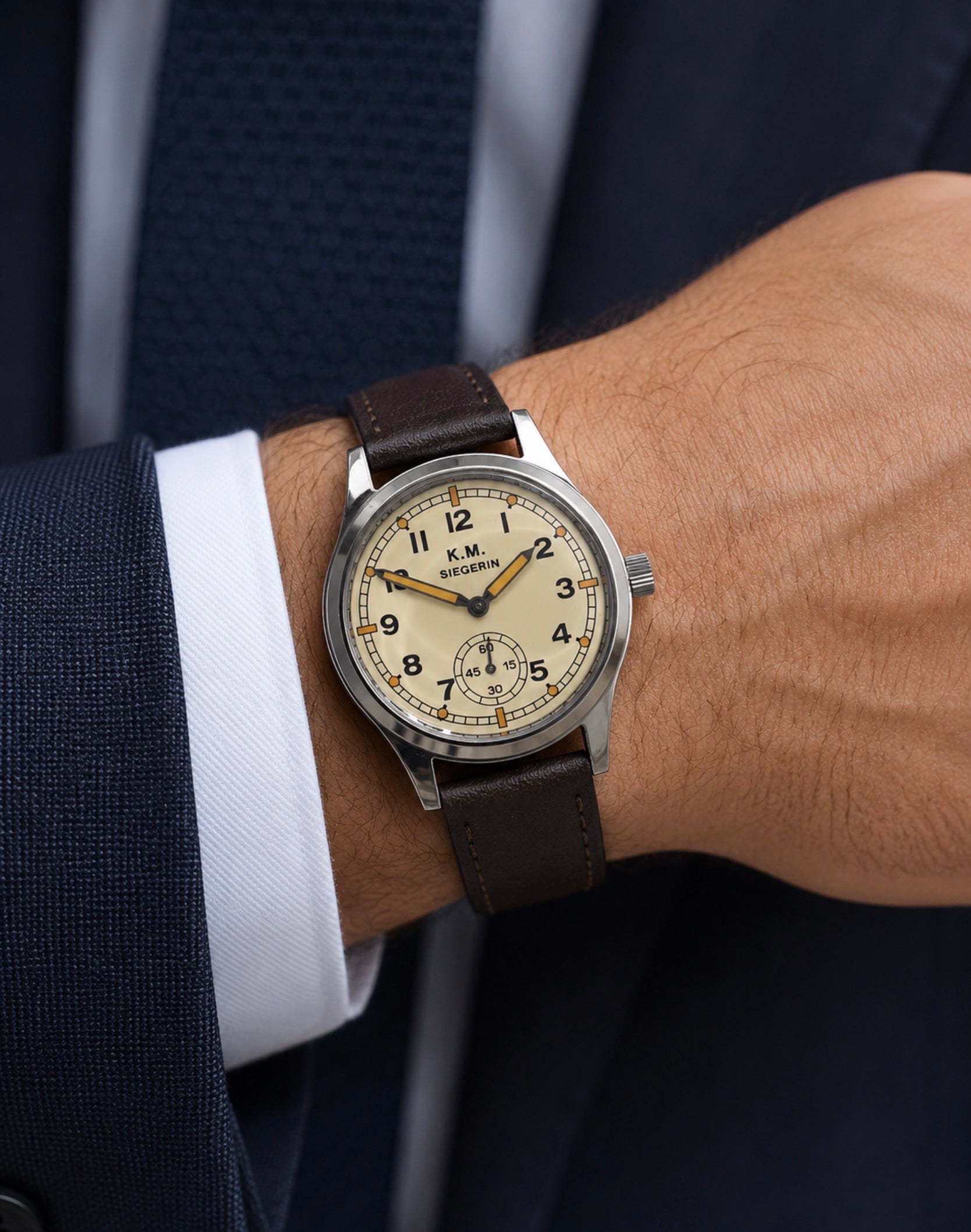 Orologio Siegerin Kriegsmarine (Marina Militare Tedesca) modello WW2 con movimento meccanico automatico 21 rubini
