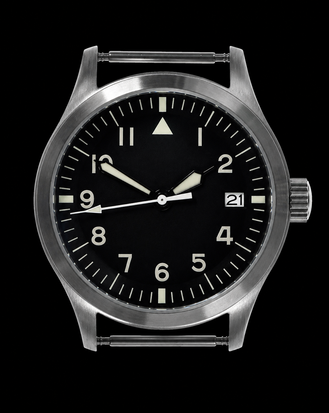 MWC Mk III ステンレススチール 1950年代パターン 100m防水 自動巻きミリタリーウォッチ サファイアクリスタル（無銘版 プレーン彫刻可能ケースバック付き）