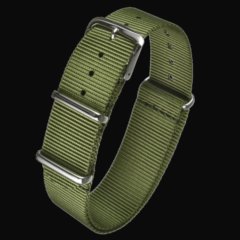 22mm Olive NATO Military Watch Strap