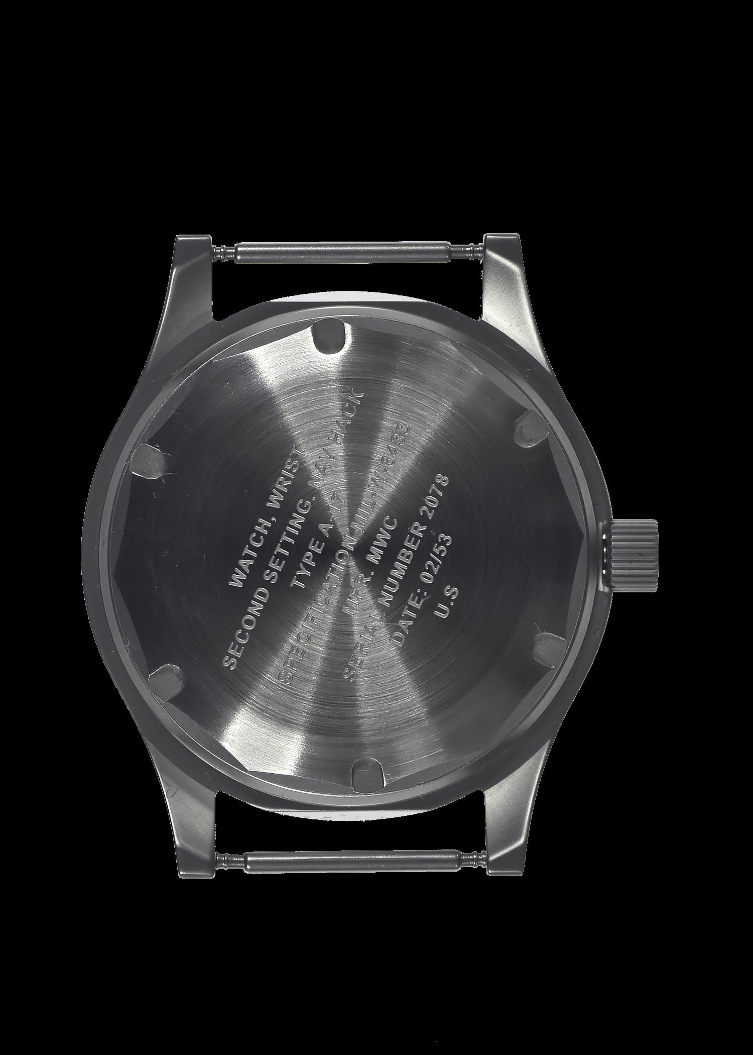 A-17 U.S 1950s Korean War Pattern Automatic 100m Water Resistant Military Watch with Shatter and Scratch Resistant Box Sapphire Crystal on a Retro Stainless Steel "Bonklip" Bracelet with a Black Military Webbing Strap