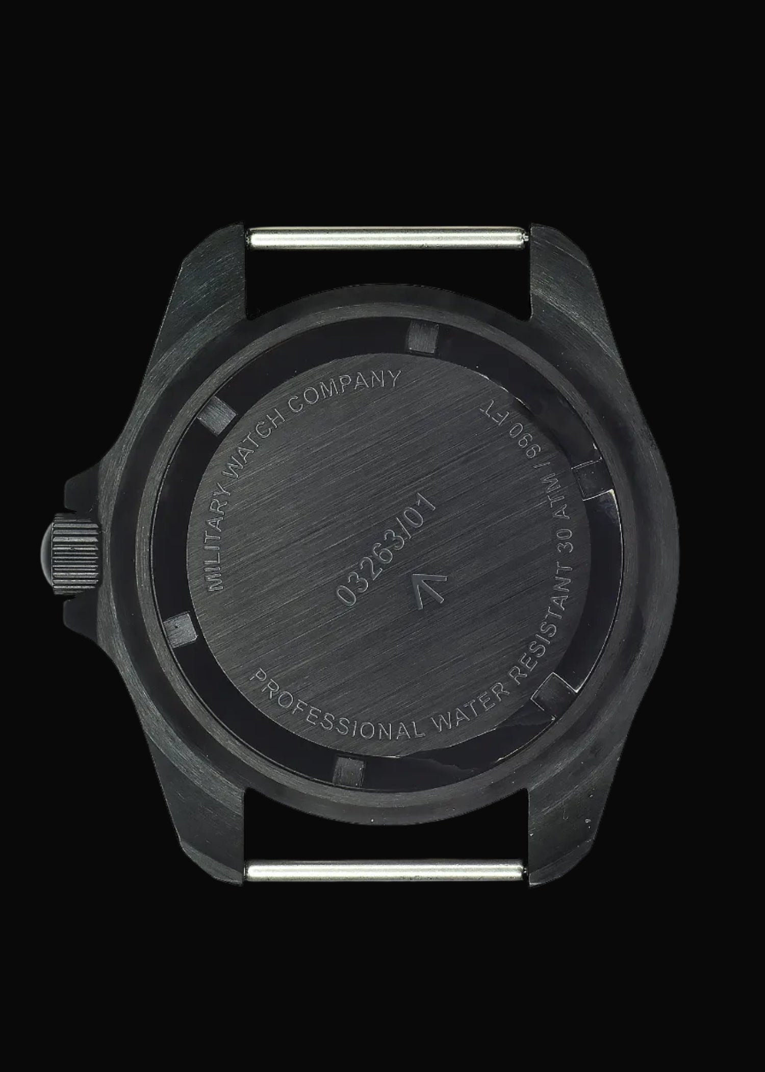 Reedición del Reloj de Buceo Militar de Cuarzo de Acero PVD Negro MWC 2001 – Construido según la Especificación Original