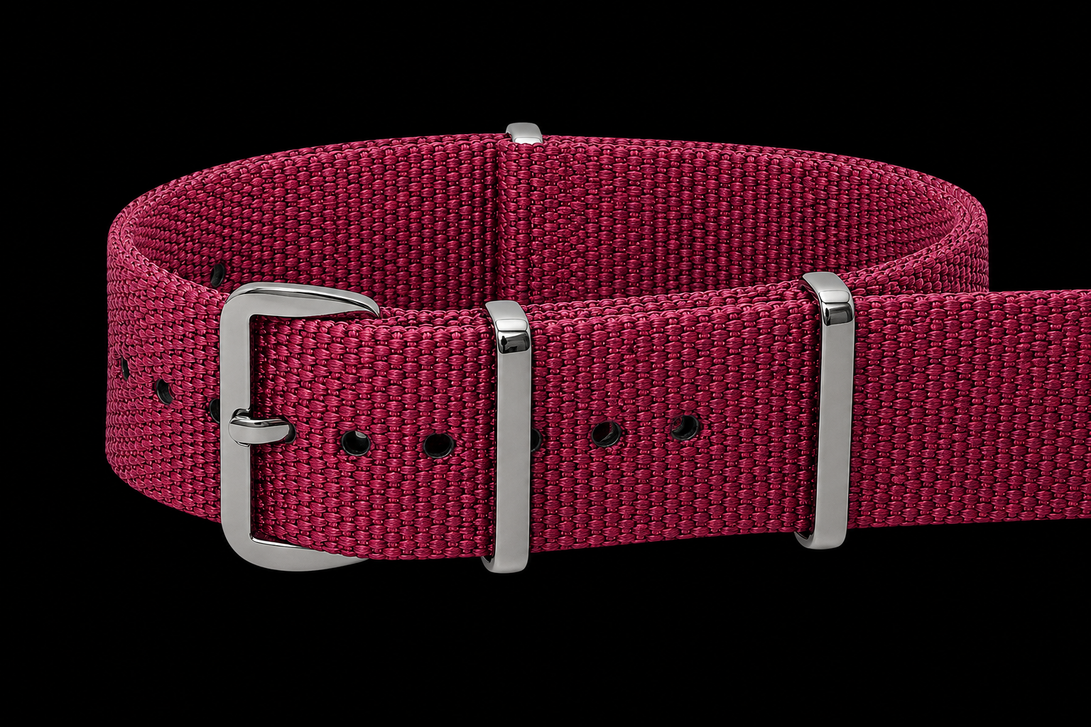 18mm Dunkelrotes Paratrooper NATO Militär-Uhrenarmband