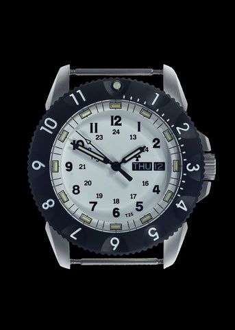 MWC P656 2025 Model Stainless Steel Tactical Series Watch with Day/Date, GTLS Tritium and Sapphire Crystal