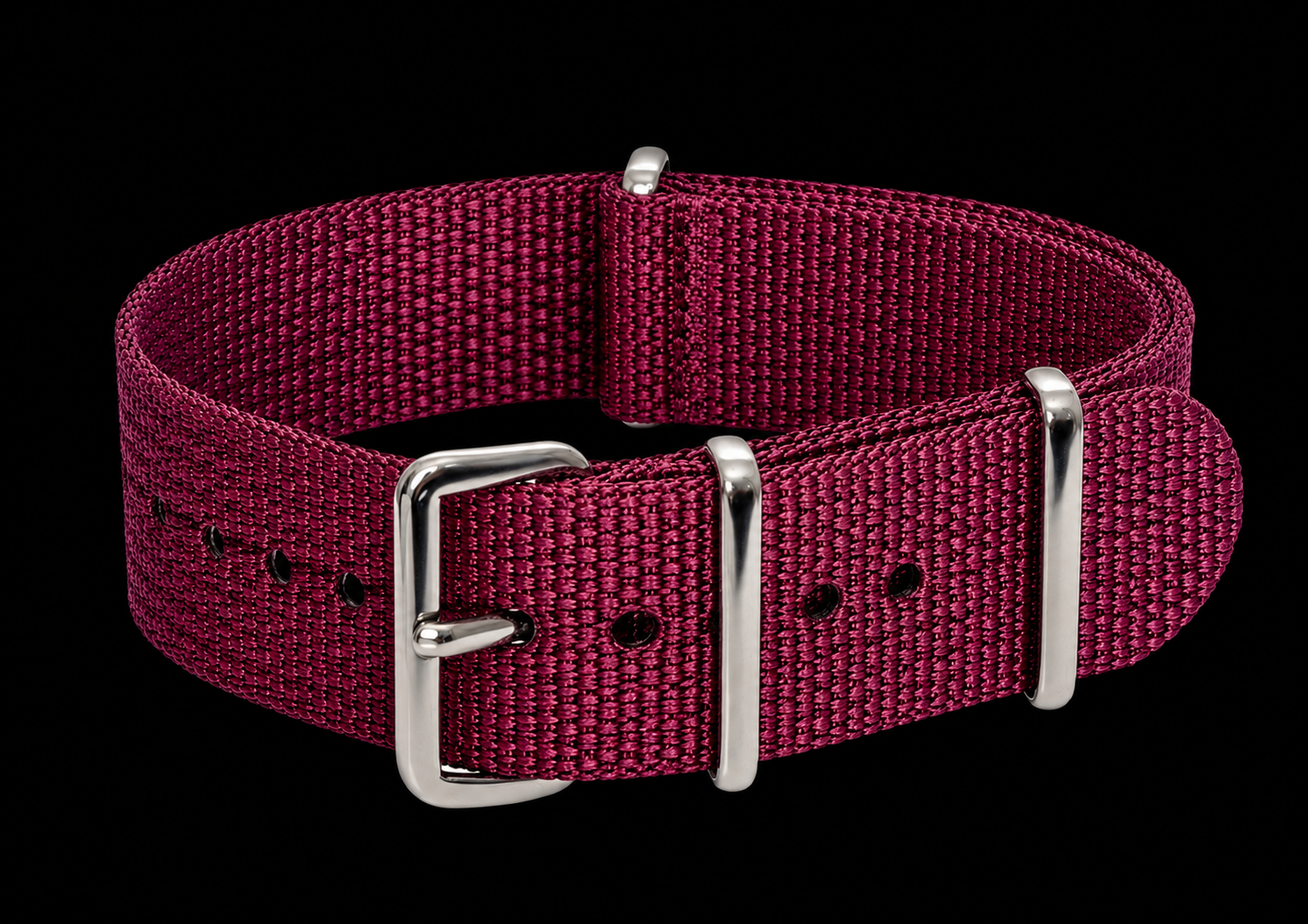 18mm Dunkelrotes Paratrooper NATO Militär-Uhrenarmband