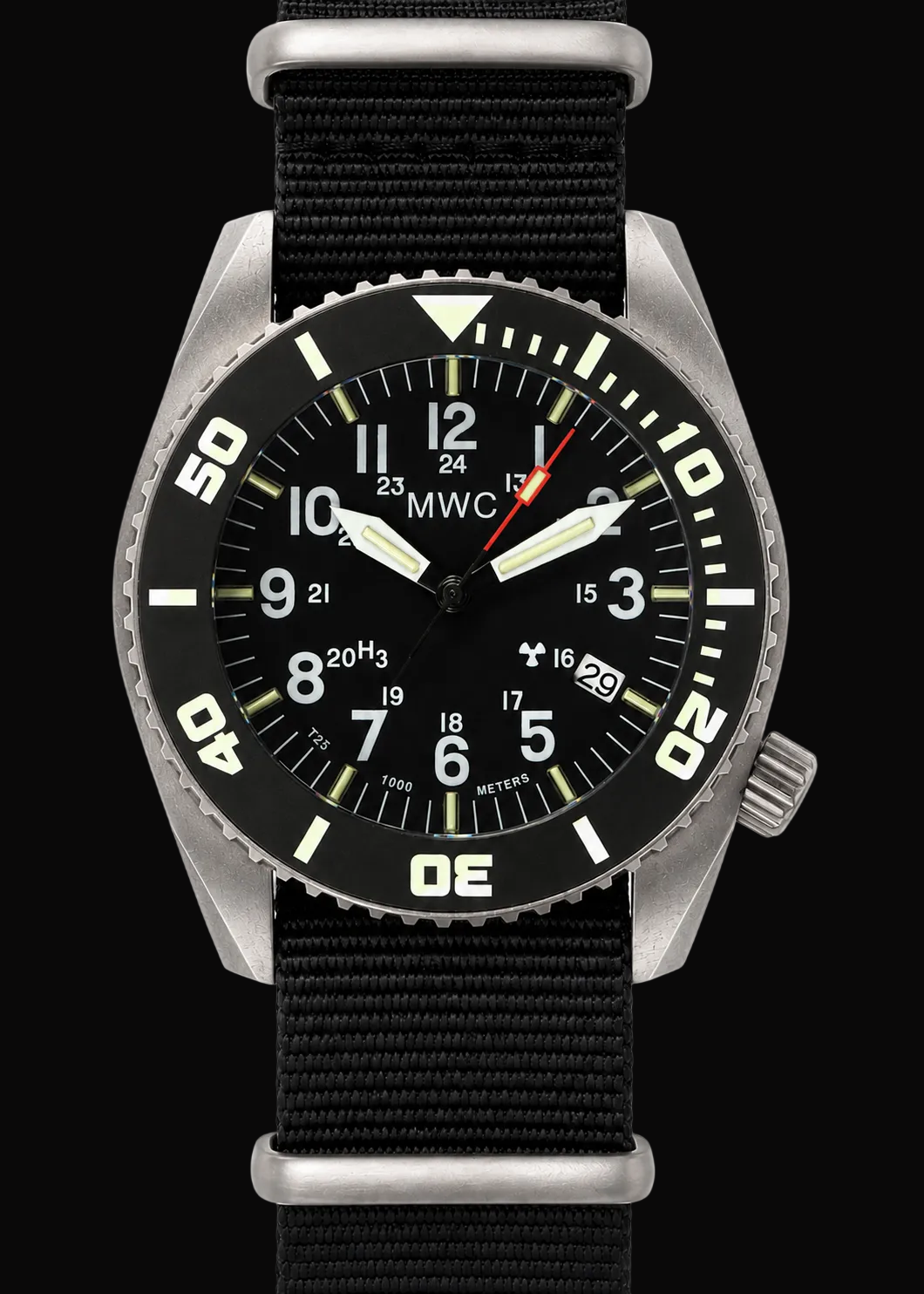 MWC "Depthmaster" 100atm / 3.280ft / 1000m wasserdichte Militärtaucheruhr in PVD Titan-Gehäuse mit GTLS und Heliumventil (Automatik)