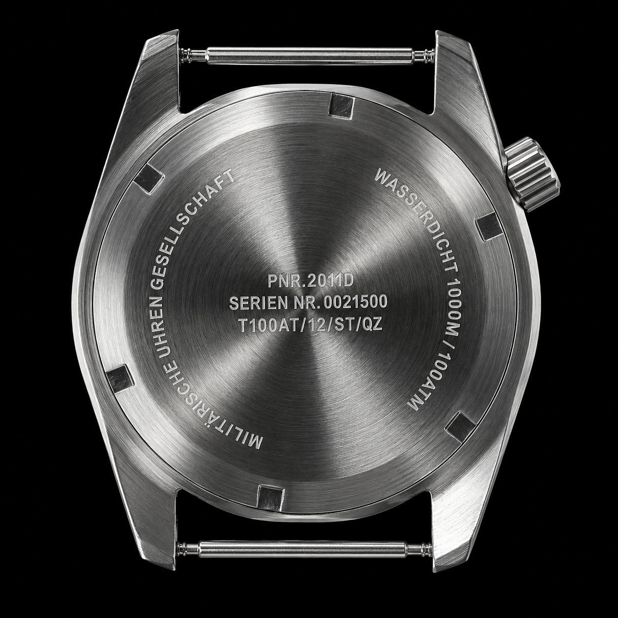 Montre de plongée militaire "Depthmaster" MWC étanche 100 atm / 3 280 pieds / 1000 m, boîtier en titane avec Luminova et valve à hélium, mouvement à quartz suisse avec une autonomie de batterie de dix ans