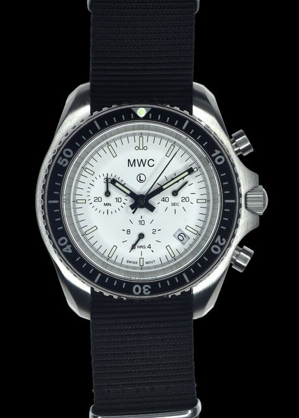 MWC NATO Pattern Stainless Steel Military Pilots Chronograph with Sapphire Crystal and Swiss Ronda Movement