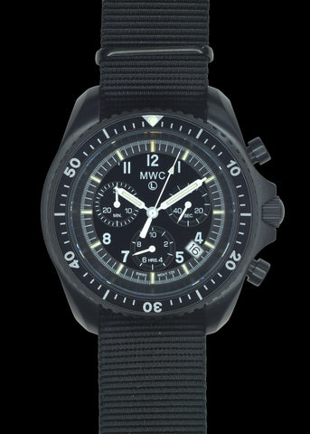 MWC NATO Pattern Stainless Steel Military Pilots Chronograph with Sapphire Crystal and Swiss Ronda Movement