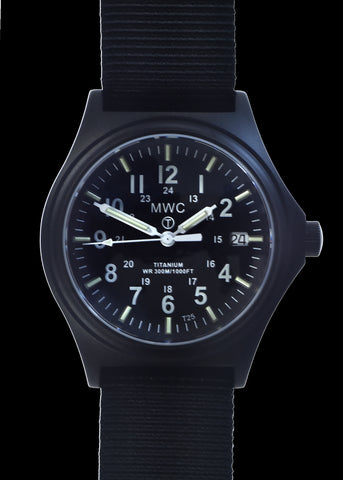 G10SL PVD MKV 100m Water Resistant Military Watch with GTLS Tritium Light Sources and 10 Year Battery Life