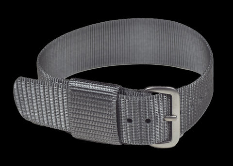 18mm 1980s U.S Pattern Admiralty Grey Military Watch Strap with Stainless Steel Fasteners