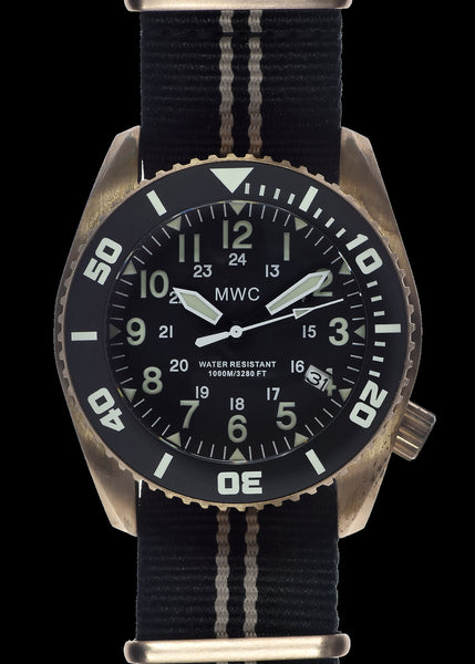 Limited Edition Bronze MWC "Depthmaster" 100atm / 3,280ft / 1000m Water Resistant Military Divers Watch with Helium Valve (Automatic)