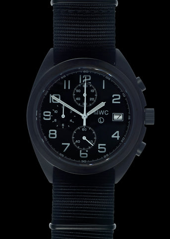 Limited Edition MWC 100m Water Resistant Swiss Airline Pilots Chronograph (Covert PVD Finish)