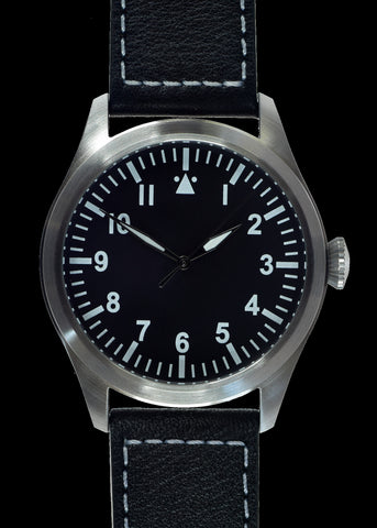 MWC 1940s Pattern Classic 46mm Limited Edition XL Military Pilots Watch with Scratch and Shatter Resistant Sapphire Crystal