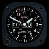 Limited Edition Replica Altimeter Instrument Desk Clock in Matt Black Finish