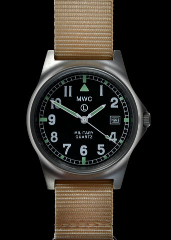 MWC G10 LM Stainless Steel Military Watch on a Black NATO Strap (Sterile/Unbranded Dial)
