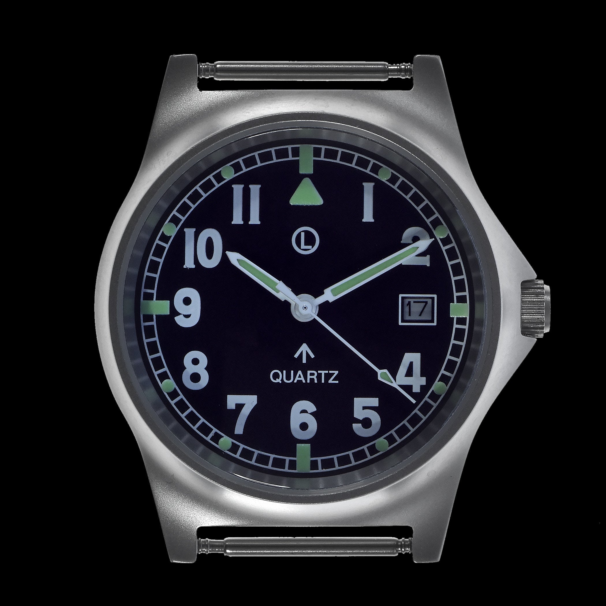Montre militaire MWC G10 LM en acier inoxydable avec bracelet militaire gris en toile NATO