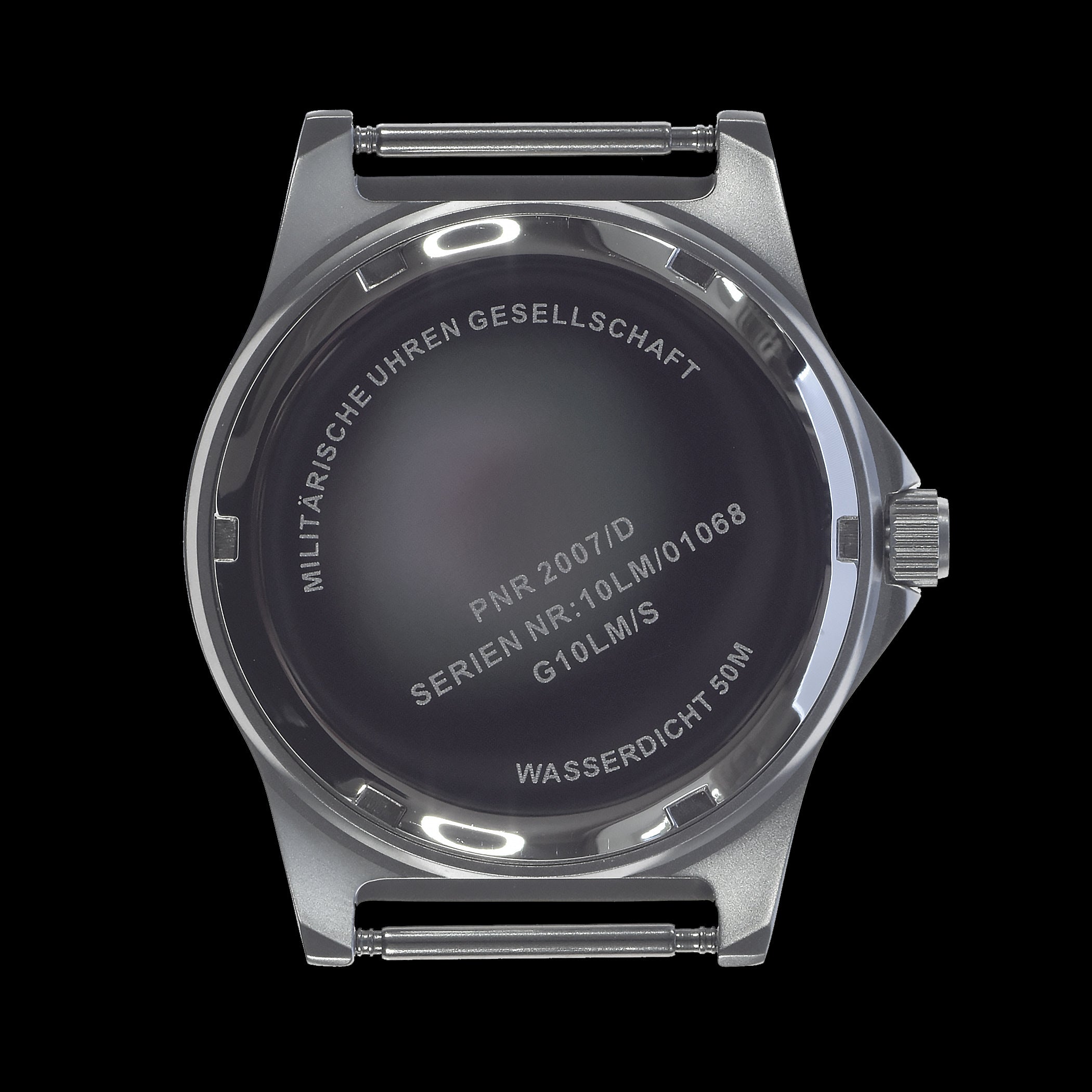 Montre militaire MWC G10 LM en acier inoxydable avec bracelet militaire gris en toile NATO