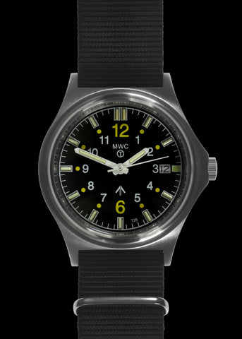 MWC G10 100m PVD Stealth Military Watch with Fixed Strap Bars, 10 Year Battery Life, Screw Crown & Caseback