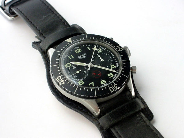 20mm German "Luftwaffe / Bund” Aviators Leather Military Watch Strap