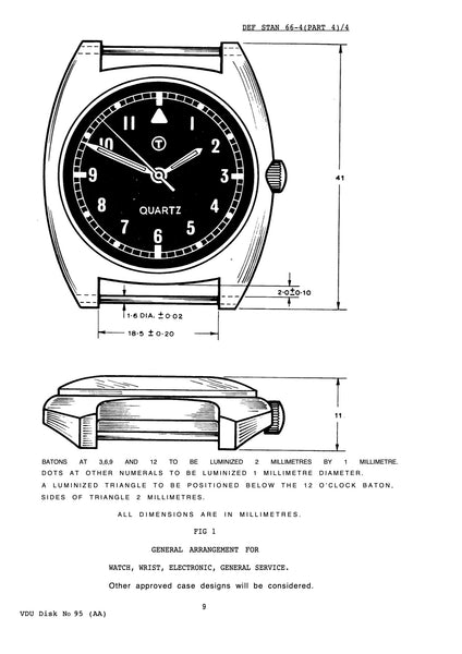 MWC W10 1970's Pattern (Unbranded Dial) Hybrid Quartz/Mechanical Military Watch with 100m Water Resistance