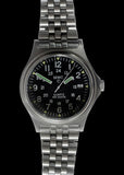 MWC G10 300m 1000ft Water resistant 12/24 Hour Steel Military Watch with Sapphire Crystal on Bracelet - Last Few Reduced to Clear