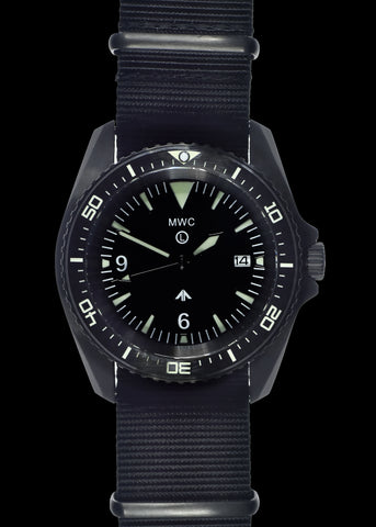 MWC Swiss Made 500m (1640ft) Water Resistant Automatic Divers Watch in Black PVD Stainless Steel With Sapphire Crystal, Ceramic Bezel and Helium Valve - Ex Display Watch Reduced
