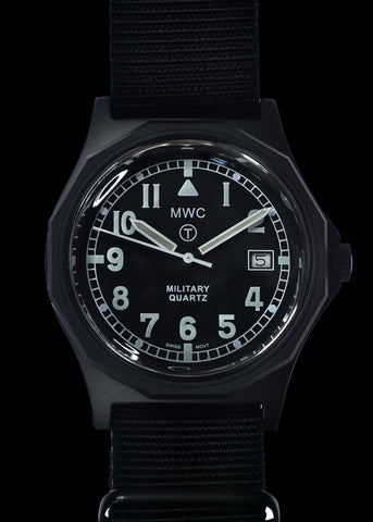MWC G10 - Remake of 1982 to 1999 Series Watch in Stainless Steel with Plexiglass Acrylic Crystal 12/24 Hour Dial Format and Battery Hatch