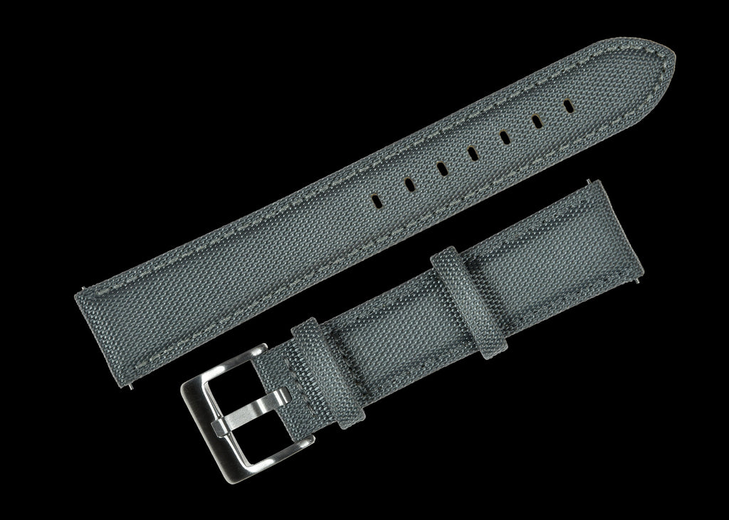 18mm Grey Sailcloth CORDURA® Watchstrap