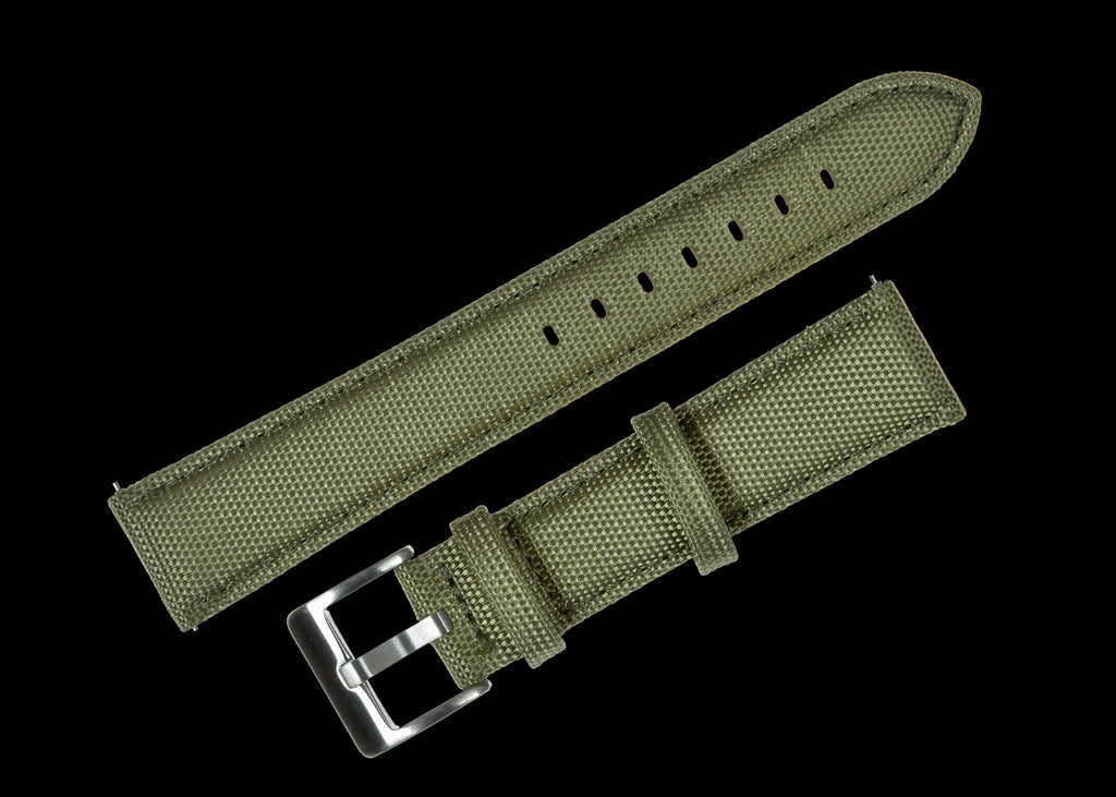 20mm Olive Green Sailcloth CORDURA® Watchstrap