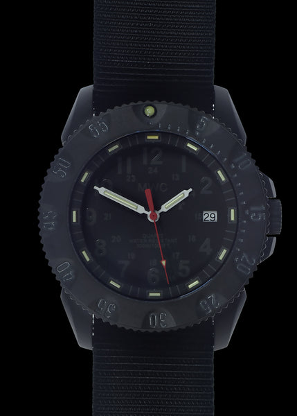 MWC P656 Latest Model Titanium Tactical Series Watch with Subdued Dial, GTLS Tritium and Ten Year Battery Life (Date Version)