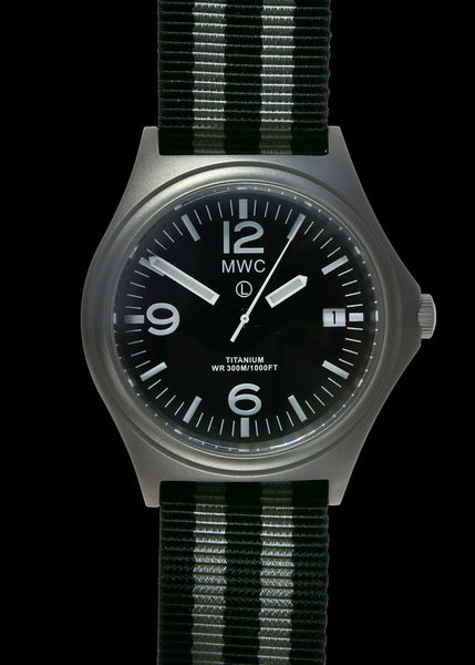 MWC Combat Elite Titanium Military Watch, 300m Water Resistant, 10 Year Battery Life, Luminova and Sapphire Crystal