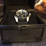 MWC Protective Travel Watch Box with Blank Plate for Customization/Engraving